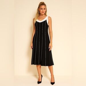 Essex Formal Dress, Black and White in Colour, Size is US Large.